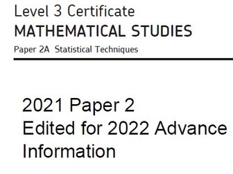 2022 Pre Release updates to Core Maths P2, AQA Papers