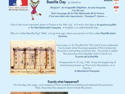 bastille day worksheets and