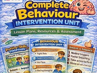 KS2 Behaviour Intervention Programme – Reduce Disruptive Behaviour & Improve Self-Regulation
