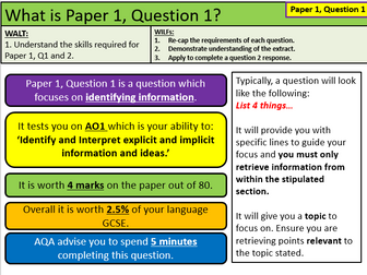 AQA English Language Paper 1 and 2 Revision SoW