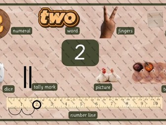 Number Representation Posters- Real/Natural Objects-Number 2