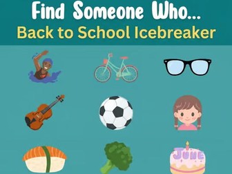 Find Someone Who Activity | Back to School Icebreaker for Kids & ESL