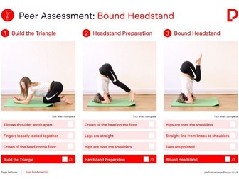 Bound Headstand Peer Assessment Card