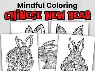 Chinese Lunar New Year Mindful Colouring | Year of the Rabbit Craft