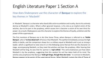 grade 9 essay on banquo