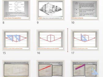 Two point perspective - drawing a cityscape step by step