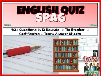 Primary spelling, punctuation and grammar literacy Quiz
