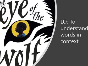 Whole Class Reading Vocabulary Booklet- The Eye of The Wolf