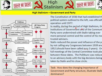 High Stalinism - A Level History