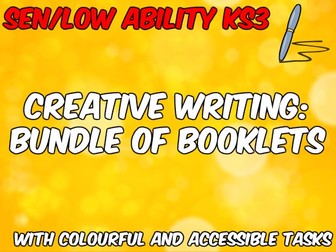 Creative Writing Booklets for Special Educational Needs (SEN) & Low Ability KS3