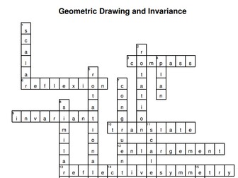 Geometry and Measures Crosswords and Word Searches