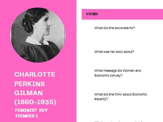 AQA ALevel Politics Feminism key Thinker Sheets