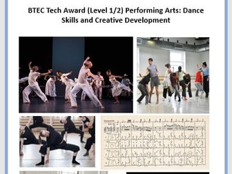 BTEC Dance - NEW 2022 Spec - Prep unit Student Booklet