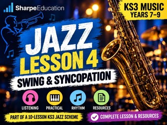 Jazz Lesson 4 | Swing & Syncopation | KS3 Music Practical, Listening & Composition