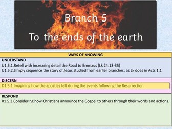 RED Y1 To the ends of the earth - Ascension and Pentecost
