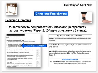 Compare writer's ideas and perspectives