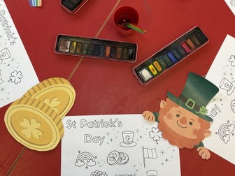 St Patrick's Day colouring
