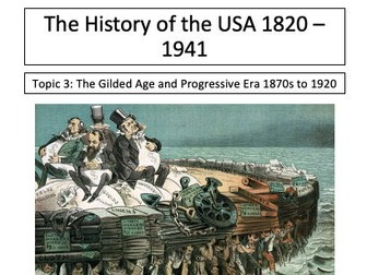 CIE AS History USA Topic 3 Work Booklet - Gilded Age and Progressive Era