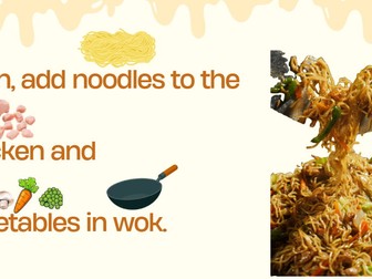 Visual chicken noodle recipe