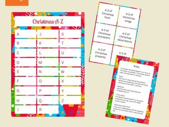Christmas A-Z alphabet game