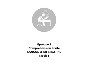 French Reading Comprehension – Language B High Level(HL) – Paper 2 Mock 3