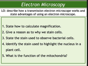 GCSE Biology: Electron Microscopy