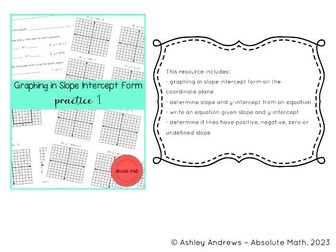 Graphing in Slope Intercept Form Guided Notes