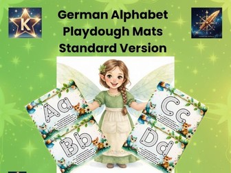 German Alphabet Playdough Mats A–Z | Deutsch Knetmatten for Early Literacy and Fine Motor Skills