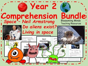 Year 2 Space Comprehension Bundle / World Space Week