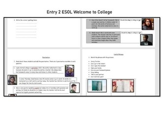 ESOL Starting the Year
