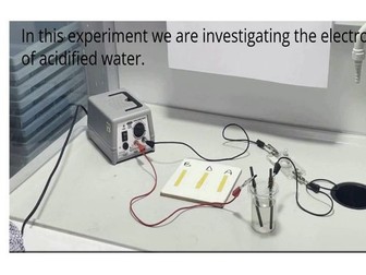 Investigating the electrolysis of acidified water