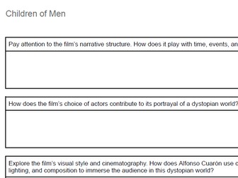 Film Analysis Homework Handout