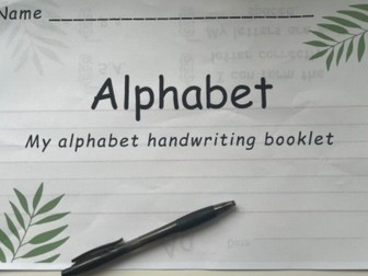 Alphabet letter formation handwriting booklet