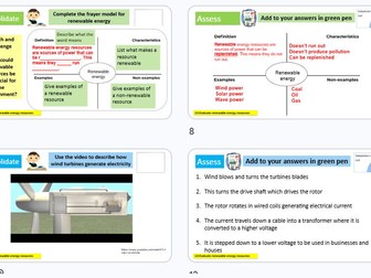 Renewable energy KS3 Science