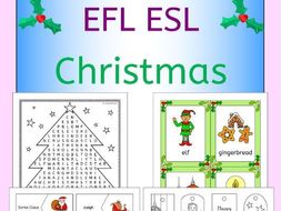 Christmas English vocabulary games, puzzles, cards and activities EAL EFL ESL