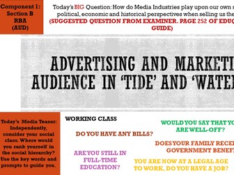 YEAR 12 (MEDIA EDUQAS LINEAR): Component 1, Section b: Audience in Advertising and marketing