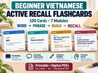 Vietnamese Active Recall Flashcards