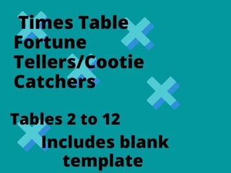 Times Tables Fortune Tellers/Cootie Catchers