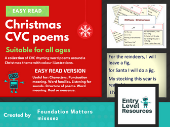Easy read - Christmas CVC poems