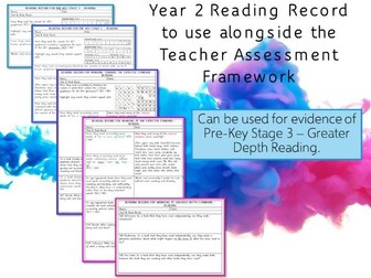 Reading Record for Year 2 TAF moderation use