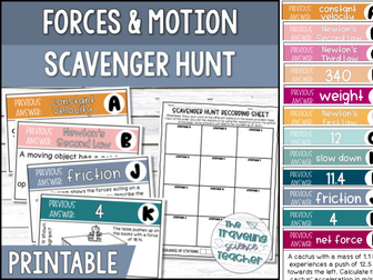 Forces & Motion Scavenger Hunt Activity