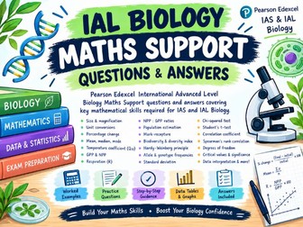 IAL Biology Maths Support Questions & Answers