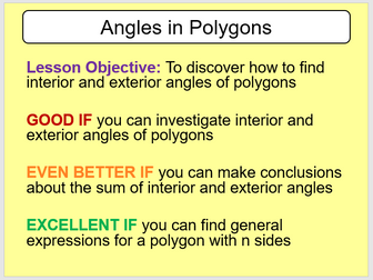 Investigating Angles in Polygons