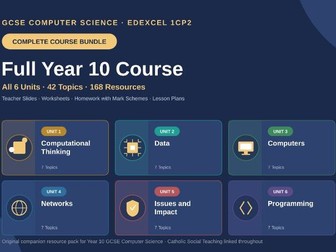 GCSE Computer Science Edexcel Full Course 6 Units bundle