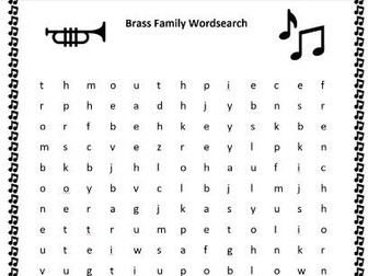 Brass Instruments Worksheet Pack