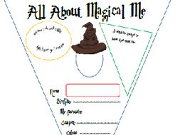 Harry Potter themed All about Magical Me Bunting for Transition Day