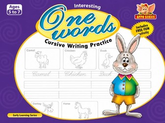 Interesting One Word Cursive Writing Practice Book