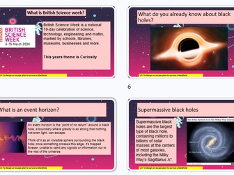 British Science week Year 7-9 2026 Curiosity