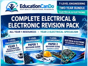 T-Level Engineering Electrical & Electronic Two-Year Revision Bundle | Year 1 Core & Year 2 Occupational Specialism