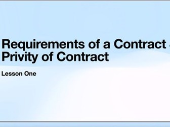 A Level Law- Requirements & Privity of Contract Case Law